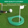 Golf Putting Cup and Flag Putt Training Hole All-Direction Surface Regulation Practice Cups for Men Women Kids Indoor Outdoor Home Office Backyard Golfing (2 Pcs Green Cup with White Flag) view 4