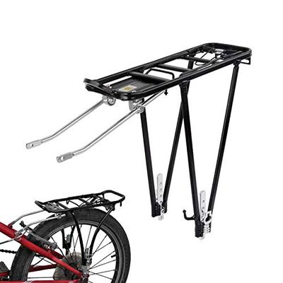 Bike Cargo Rack Cargo Universal Adjustable Bicycle Rear Luggage Touring Carrier Racks 55lbs Capacity Quick Release Mountain Road Bike Pannier Rack for 26"-29" Frames