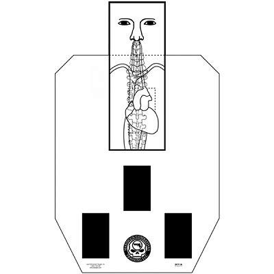100 Pcs, 18" x 30" Die Cut Ipsc/Idpa Facer Training Target W/Vital Anatomy