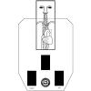 100 Pcs, 18" x 30" Die Cut Ipsc/Idpa Facer Training Target W/Vital Anatomy view 1