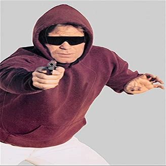 24 Pcs, 24" x 34" Hooded Man W/Gun Split Second Target