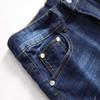 SHOOYING Men's Summer Stretch Distressed Holes Denim Short Casual Holiday Jean Shorts with Pockets, Blue, US 42 view 4