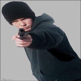 24 Pcs, 24" x 36" Boy Running W/Gun Split Second Target