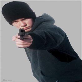 100 Pcs, 24" x 36" Boy Running W/Gun Split Second Target