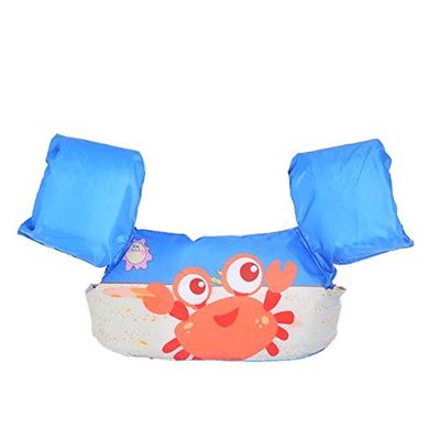 JKSPORTS Floats for Pool,Kids Swimming from 30 to 50lbs, Compatible 20-30 Pounds Infant/Baby/Toddler, Swim Vest with Arm Wings for Boys and Girls (Crab)