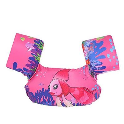 JKSPORTS Floats for Pool,Kids Swimming from 30 to 50lbs, Compatible 20-30 Pounds Infant/Baby/Toddler, Swim Vest with Arm Wings for Boys and Girls (Goldfish)