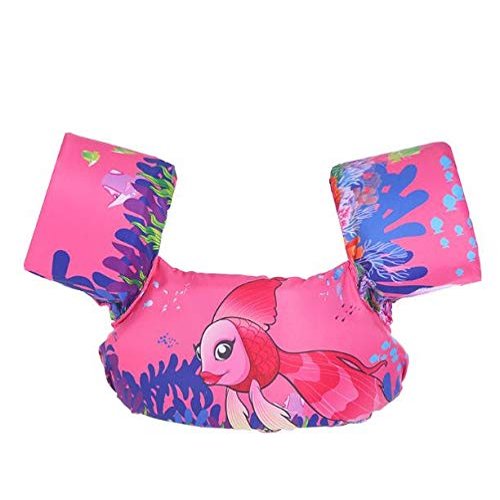 JKSPORTS Floats for Pool,Kids Swimming from 30 to 50lbs, Compatible 20-30 Pounds Infant/Baby/Toddler, Swim Vest with Arm Wings for Boys and Girls (Goldfish)