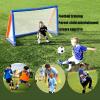 Soccer Goals Hua Children's Pop-up Football Goal Three-Person Mini Detachable Steel Tube Football Training Frame, for Home Outdoor Garden, 125x45x76cm view 2