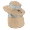 Home Prefer Kids Sun Hat Wide Brim UPF 50+ Boys Sun Protection Hat Summer Bucket Hat with Neck Flap Khaki view 2