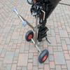 Portable Outboard Boat Motor Transport Trolley, Extended Wheelbase, Additional Top Wheels, Stainless Steel, 100 kg view 2