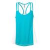 Soffe Womens Run Fast Tank, Scuba Blue/White, S view 1