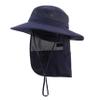 Home Prefer Kids Sun Hat UPF 50+ Wide Brim Sun Protection Hat for Boys Girls Summer Hat with Neck Flap Navy Blue view 1