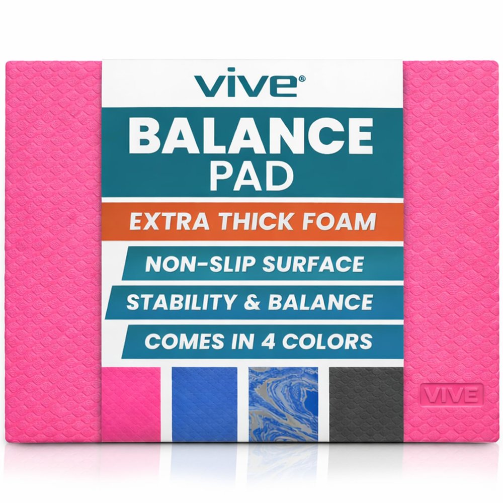 Vive Balance Pad - Foam Board Yoga Mat Block for Physical Therapy, Stability, Workout, Knee and Ankle Exercise - Equipment for Strength Training, Rehab - Large Floor Pad for Adults, Kids