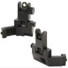 45 Degree Offset Flip Up Iron Sights, Rapid Transition Backup Fiber Optics Iron Sights Low Profile Front and Rear Sights with Red and Green Dots Compatible with Picatinny Weaver Rails view 2