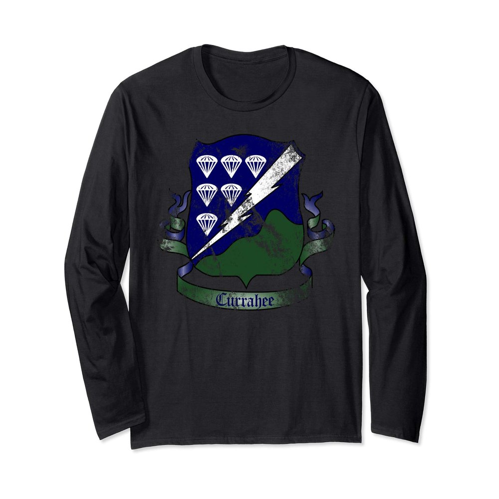 101st Airborne - 506th PIR DUI Currahee distressed worn look Long Sleeve T-Shirt