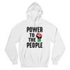 Tee Hunt Power to The People Sweatshirt Power Fist Civil Rights Activism BLM Hoodie White Small view 1