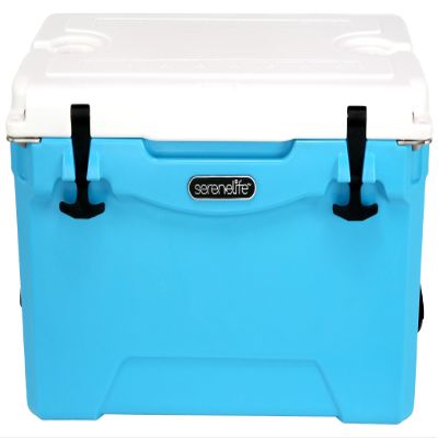 SereneLife Ultra-Tough 35 Quart Rotomolded Cooler Box, Holds Upto 48 Cans, Keeps Ice Up to 5 Days, Heavy-Duty Insulated Portable Ice Chest Box, Ideal for Camping, Beach, and Outdoor Adventures