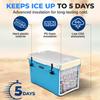 SereneLife Ultra-Tough 35 Quart Rotomolded Cooler Box, Holds Upto 48 Cans, Keeps Ice Up to 5 Days, Heavy-Duty Insulated Portable Ice Chest Box, Ideal for Camping, Beach, and Outdoor Adventures view 3
