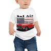 1955 Chevy Bel Air American Classic Antique Car Baby Jersey Short Sleeve Tee White view 1