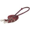 EcoLuxe Flat Barrel Reins 3/4" W x 8' L (Dark Red/Indigo Blue/Charcoal) view 1