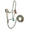 EcoLuxe Braided Rope Halter with 8ft Lead Green/Cinnamon N/A view 3