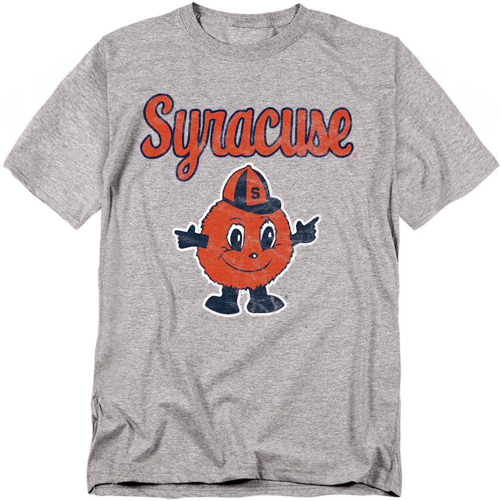 Syracuse University Official Vintage Otto Unisex Adult T-Shirt, Athletic Heather, Large