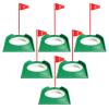 FINGER TEN Golf Putting Cup with Numbered Flag Design Value 6 or 9 Pack, Durable Plastic Practice Cups Golf Training Aids, Lightweight Easy to Carry for Office Backyard Indoor Outdoor (Green-6 Pack) view 1