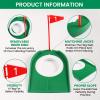 FINGER TEN Golf Putting Cup with Numbered Flag Design Value 6 or 9 Pack, Durable Plastic Practice Cups Golf Training Aids, Lightweight Easy to Carry for Office Backyard Indoor Outdoor (Green-6 Pack) view 2