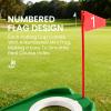 FINGER TEN Golf Putting Cup with Numbered Flag Design Value 6 or 9 Pack, Durable Plastic Practice Cups Golf Training Aids, Lightweight Easy to Carry for Office Backyard Indoor Outdoor (Green-6 Pack) view 4