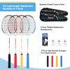 Professional Badminton Rackets Lightweight Badminton Racquets Set, Zalava Badminton Set 4 Pack,Carbon Fiber, 3 Shuttlecocks, 2 Protect Case, 4 Overgrip Included,for Beginners,Advanced Players view 2