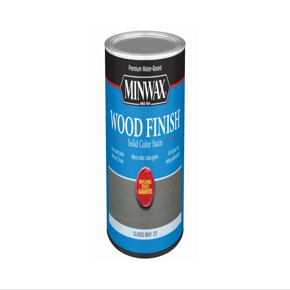Minwax Wood Finish Water-Based Solid Color Stain, Classic Gray, 1 Quart