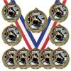 10 Pack of Girls Womens Swimming Gold Medals Trophy Award with Neck Ribbons FCL781 view 1