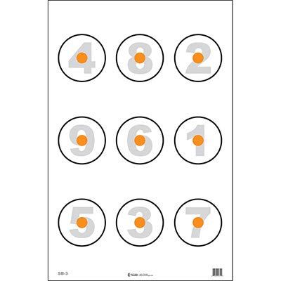 24 Pcs, 23" x 35" Basic Skill Builder Target - 9 Numbered 6" Circles