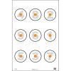 24 Pcs, 23" x 35" Basic Skill Builder Target - 9 Numbered 6" Circles view 1