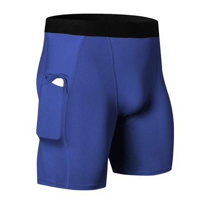 WRAGCFM Men's Running Compression Shorts,Mens Athletic Sports Compression Shorts Spandex Compression Underwear Cool Dry Soft Active Baselayer Shorts for Men(Blue,XXL)