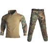 HARGLESMAN Mens Combat Airsoft BDU Uniform Sets with Pads Quick Dry Military Tactical Shirt and Pants Practical Painball Work Shooting Hiking Fishing Hunting Safety Outdoor Clothing Jungle L view 1