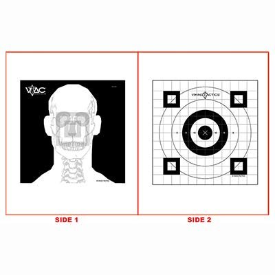 100 Pcs, 12" x 12" Viking Tactics Marksmanship Double Sided Target
