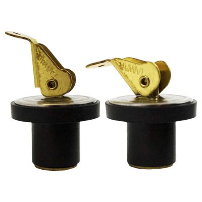 MARINE CITY Brass Snap Lock Baitwell Plugs Strong and Sturdy Fine Finish Drain Plug with Innovative Design for Boats, Yachts, Kayaks, Marines (0.6 Inches)