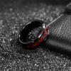 TRUMIUM 8mm Carbon Fiber Rings for Men Women Tungsten Carbide Red Celtic Dragon Promise Wedding Ring Comfort Fit Size 9 view 3