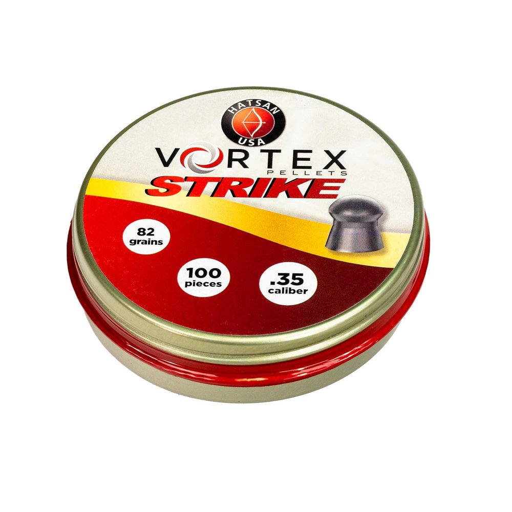 HatsanUSA Vortex Strike .35cal Airgun Pellets, 82grains, Gray
