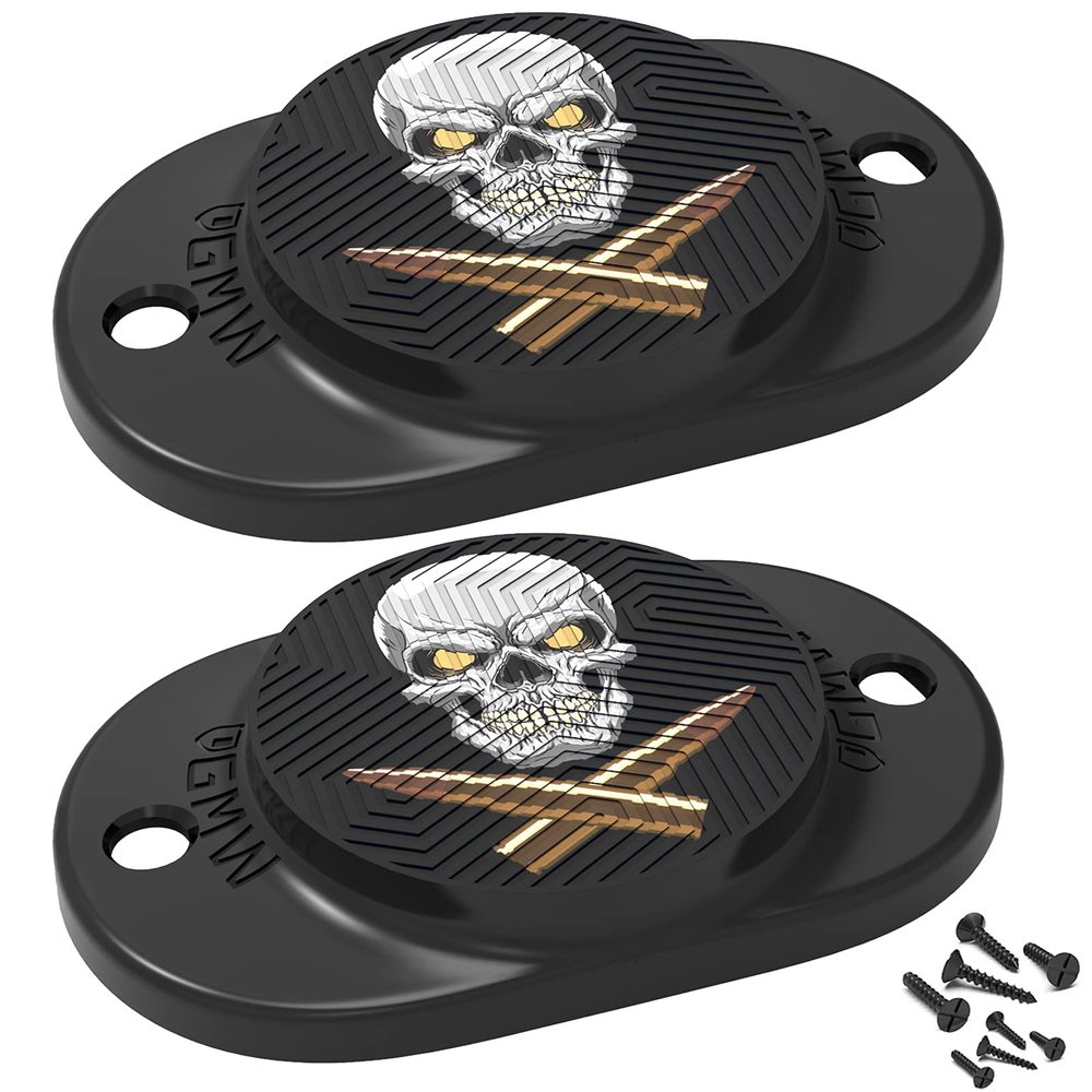 GMW Gun Magnet [2-Pack] | 30 lbs. Rating Magnetic Gun Mount | HQ Rubber Coated Gun Magnet Buckler Series for Car, Truck, Desks, Safes, and Walls | Indoor Gun Racks| Concealed Gun Holder for Handgun