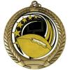 10 Pack of Football Gold Medals Trophy Award with Neck Ribbons ED625 view 2