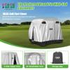 10L0L 4 Passenger Golf Cart Cover for Yamaha EZGO Club Car, 400D Polyester All-Weather Waterproof Golf Cart Storage Cover with Three Zipper Doors-Silver view 2