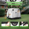 10L0L 4 Passenger Golf Cart Cover for Yamaha EZGO Club Car, 400D Polyester All-Weather Waterproof Golf Cart Storage Cover with Three Zipper Doors-Silver view 4