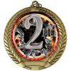 10 Pack of 2nd Place Gold Medals Trophy Award with Neck Ribbons FCL752 view 2