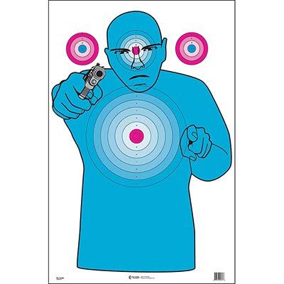 100 Pcs, 23" x 35" High Visibility Fluorescent Bad Guy Target