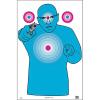 100 Pcs, 23" x 35" High Visibility Fluorescent Bad Guy Target view 1
