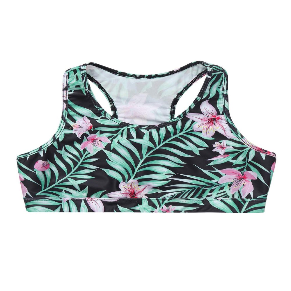 Kaerm Kid Girls Criss Cross Sport Training Bra Top Racerback Gymnastic Athletic Performance Crop Top Pink 14