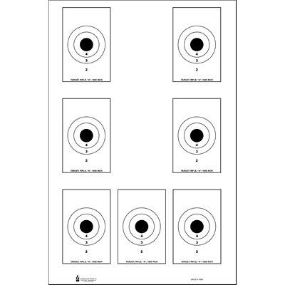 100 Pcs, 24" x 40" 7 Bulls-Eye A-1000 Target
