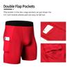 WRAGCFM Compression Underwear for Men,Mens Athletic Compression Shorts Running Workout Shorts Spandex Underwear Cool Dry Active Baselayer Gym Sports Compression Shorts(Red,L) view 3